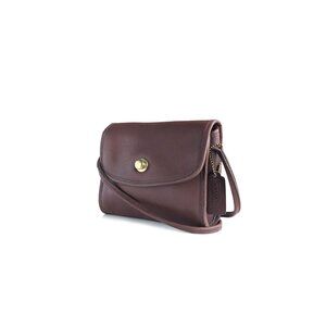 Vintage Coach CHRYSTIE Shoulder Bag Leather Brown Crossbody Bag